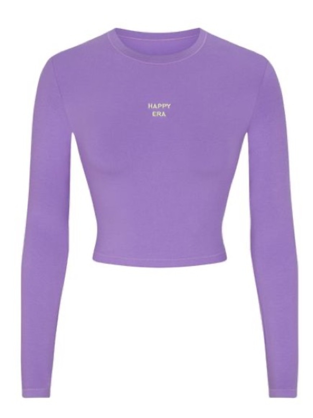 SKIMS Cotton Jersey Long Sleeve Cropped T-Shirt